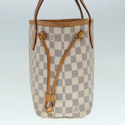 Pre-owned Louis Vuitton Neverfull Pm White Canvas Tote Bag ()