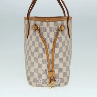 Pre-owned Louis Vuitton Neverfull Pm White Canvas Tote Bag ()