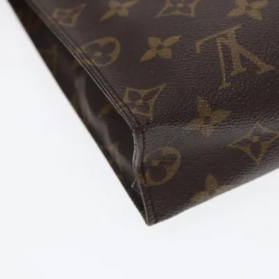 Pre-owned Louis Vuitton Poche Toilette Brown Canvas Clutch Bag ()