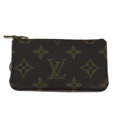 Pre-owned Louis Vuitton Pochette Clés Brown Canvas Wallet  ()