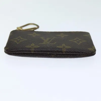 Pre-owned Louis Vuitton Pochette Clés Brown Canvas Wallet  ()