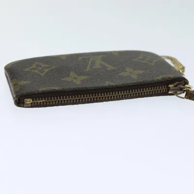 Pre-owned Louis Vuitton Pochette Clés Brown Canvas Wallet  ()