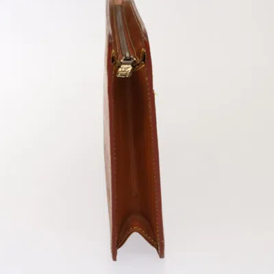 Pre-owned Louis Vuitton Pochette Homme Brown Leather Clutch Bag ()