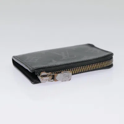 Pre-owned Louis Vuitton Porte Monnaie Jour Black Canvas Wallet  ()