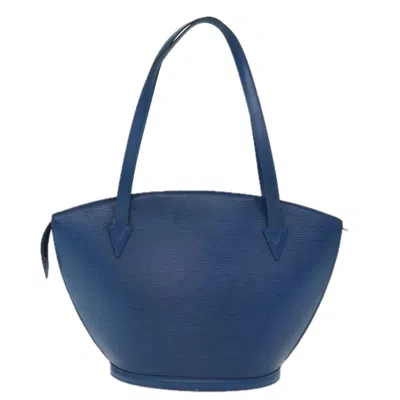 Pre-owned Louis Vuitton Saint Jacques Blue Leather Shoulder Bag ()