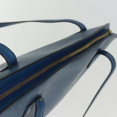 Pre-owned Louis Vuitton Saint Jacques Blue Leather Shoulder Bag ()