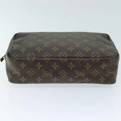 Pre-owned Louis Vuitton Trousse De Toilette Brown Canvas Clutch Bag ()