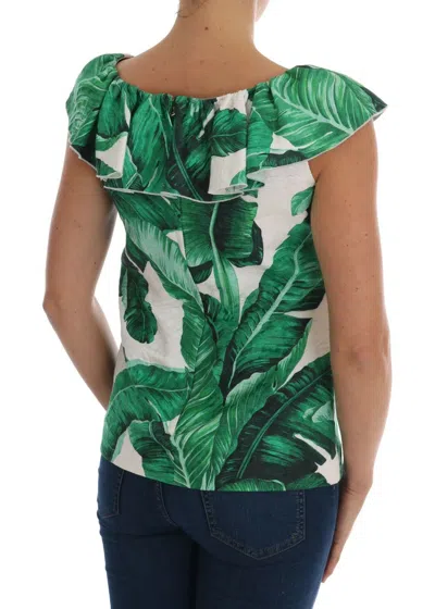 Dolce & Gabbana Elegant Sequined Pineapple Blouse In Green