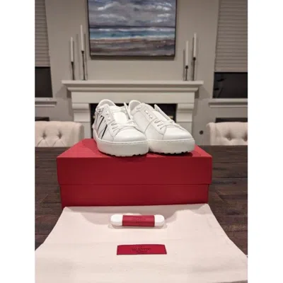 Valentino Garavani Women White/ Black Garavani Vltn Open Sneakers In White