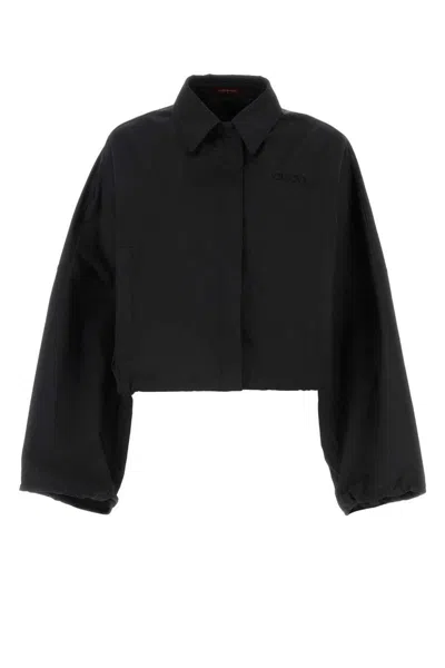 Gucci Black Stretch Polyester Jacket In Black