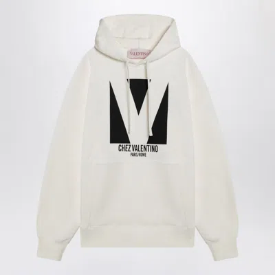Valentino Garavani White Cotton Sweatshirt In Print