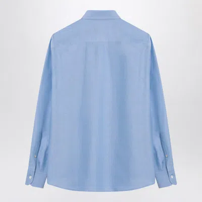 Valentino Camicia Maniche Lunghe Vlogo Signature Shirts Light Blue In Blue