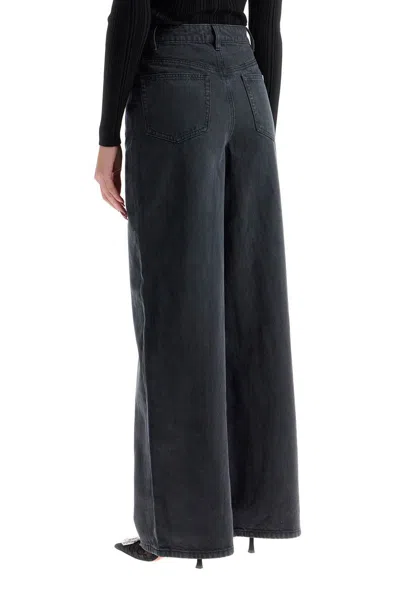 Self-portrait Self Portrait Straight Jeans With Bows In Black