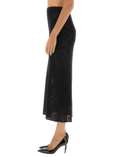 Etro Knitted Jacquard Midi Skirt