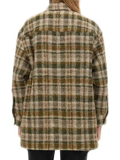 Isabel Marant Étoile Check Pattern Asymmetric Hem Coat