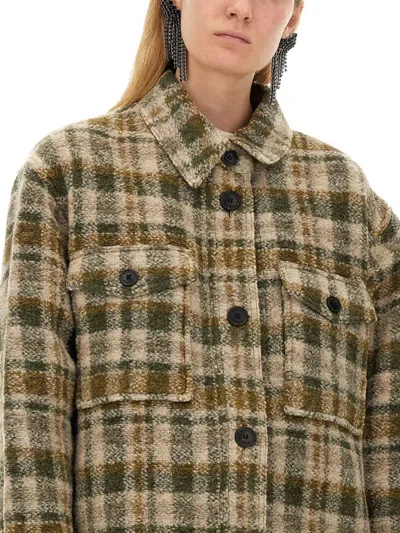 Isabel Marant Étoile Check Pattern Asymmetric Hem Coat