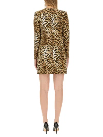 Moschino Couture Dress With Animal Pattern