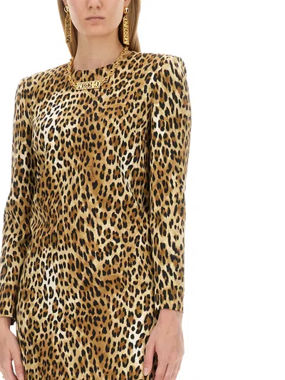 Moschino Couture Dress With Animal Pattern