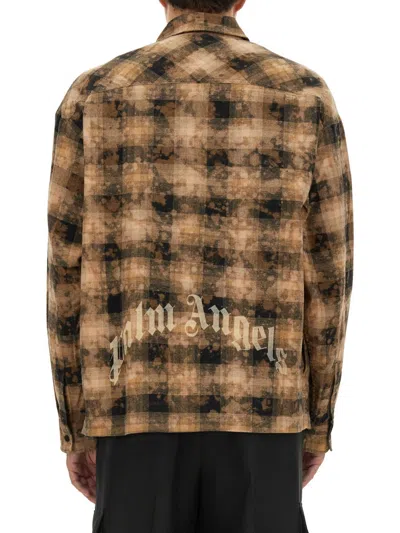 Shop Palm Angels Plaid Shirt