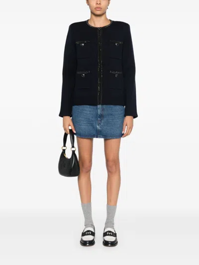 Shop Self-portrait Knitted Cardigan