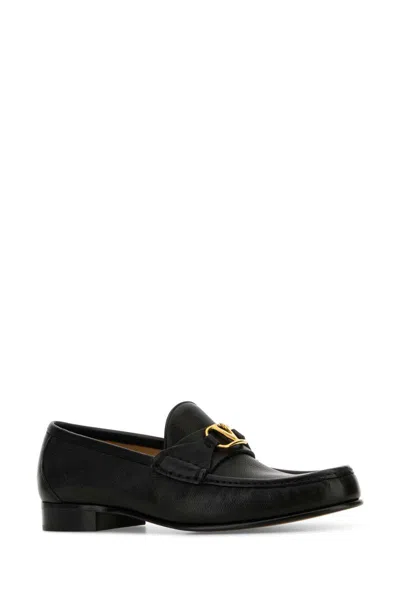 Valentino Garavani Vlogo Signature Loafer With Gold-tone Logo Detail In Black