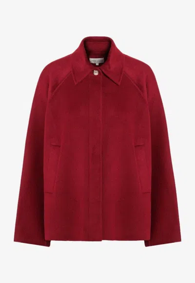 Loulou Studio Camila Jacket In Burgundy Wool In Burgundy