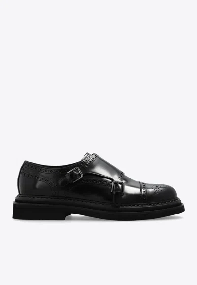 Dolce & Gabbana Dolce&gabbana Black Monkstrap Loafer In Black
