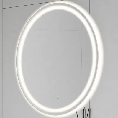 Jonathan Y Dane 27" Round Frameless Anti-fog Aluminum Front/back-lit Tri-color Led Bathroom Vanity Mirror With