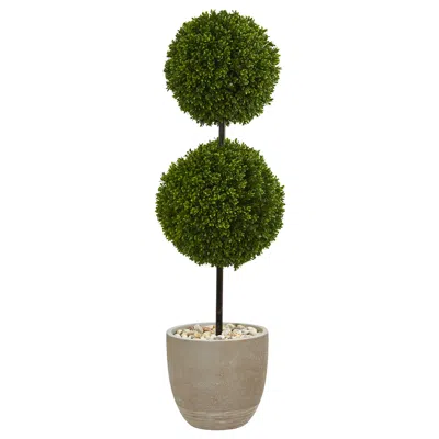 Homplanti 4' Boxwood Topiary Tree In Pot Uv Resist (indoor/outdoor)