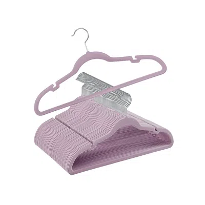 Breebe 50-pack Velvet Hangers Light Purple