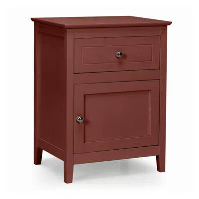 Hivvago 2-tier Accent Table With Spacious Tabletop-cherry
