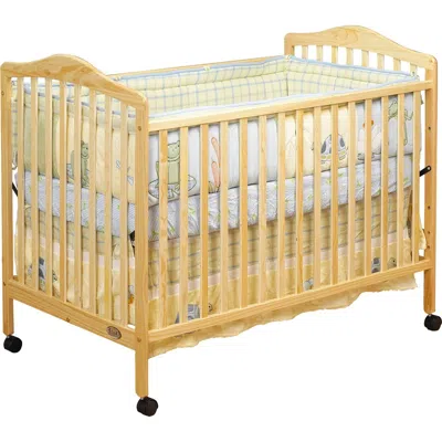 Quikfurn Farmhouse Natural Wood Convertible Crib Toddler Bed With