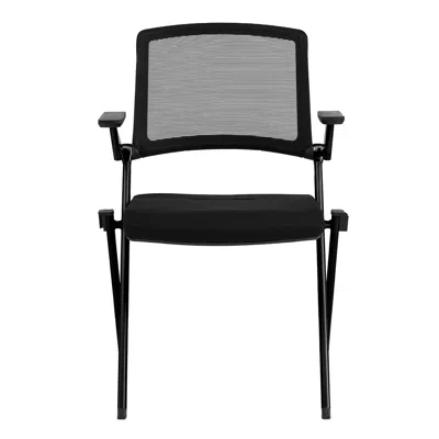 Homezia Set Of Two Black Mesh Conference Office Chair