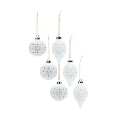 Houzbling Ornament (set Of 6) 4"h, 5.5"h Porcelain