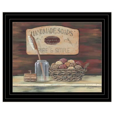 Homezia Tea Time 3 Black Framed Print Kitchen Wall Art