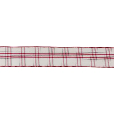 Houzbling 2.5" X 10 Yds. Ribbon (set Of 2) Wired Cotton