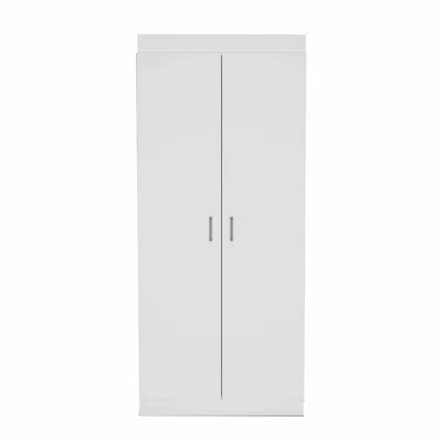 Homezia 63" Classic White Pantry Cabinet With Two Full Size Doors