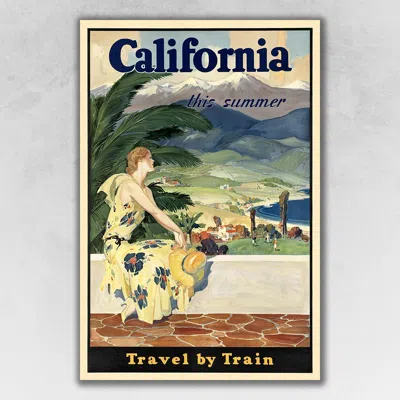 Homezia Vintage 1934 California Travel Unframed Print Wall Art