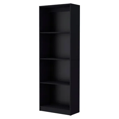 Homezia 71" Black Four Tier Bookcase