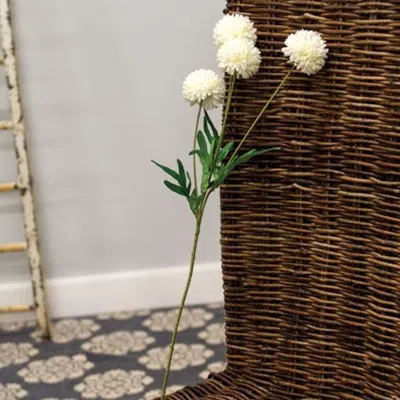 Homegifo Chrysanthemum Pompom Spray 23" White