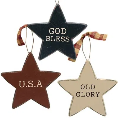 Homegifo Patriotic Words Star Ornament 3 Asstd.