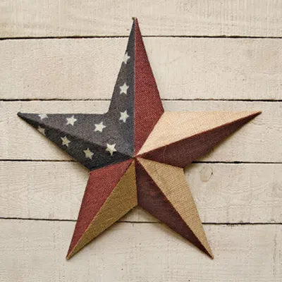 Homegifo Burlap Americana Star 18"