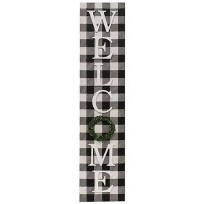 Homegifo *buffalo Check Welcome Sign W/easel