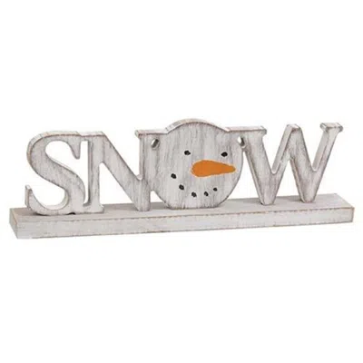 Homegifo Distressed Snowman "snow" On Base