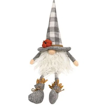Homegifo *buffalo Check Pumpkin Dangle Leg Gnome