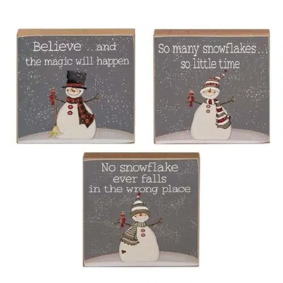 Homegifo So Many Snowflakes Square Block 3 Asstd.