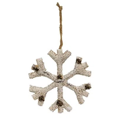 Homegifo Birch Look Snowflake Hanger 8"