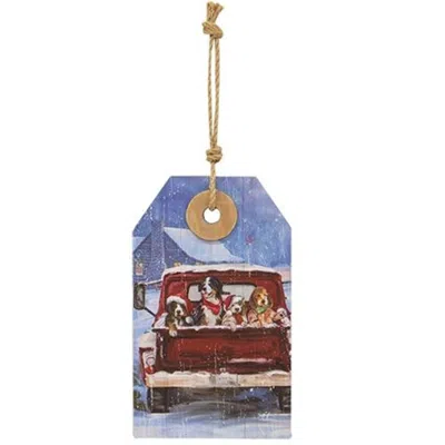 Homegifo *winter Truck Scene Wooden Tag