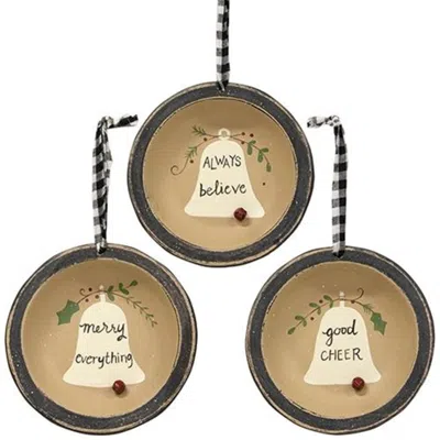 Homegifo *always Believe Dish Ornament 3 Asstd.
