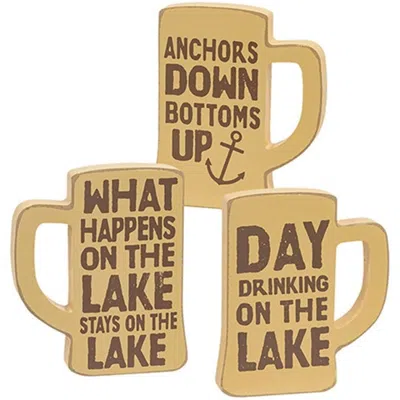 Homegifo Drinking On The Lake Chunky Mug Sitter 3 Asstd.